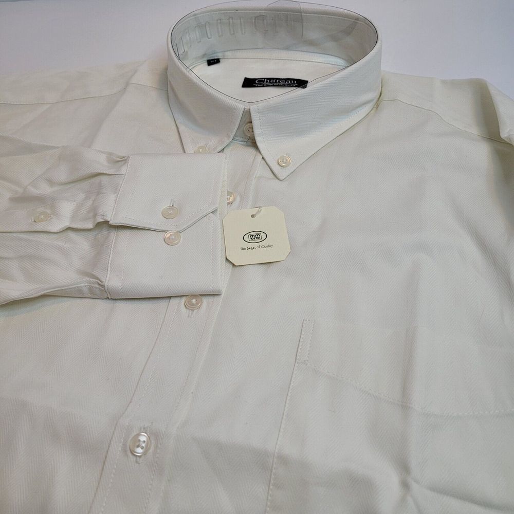 Chateau, Ivory Men's‎ Dress Shirt, NWT, size 45 (xl)